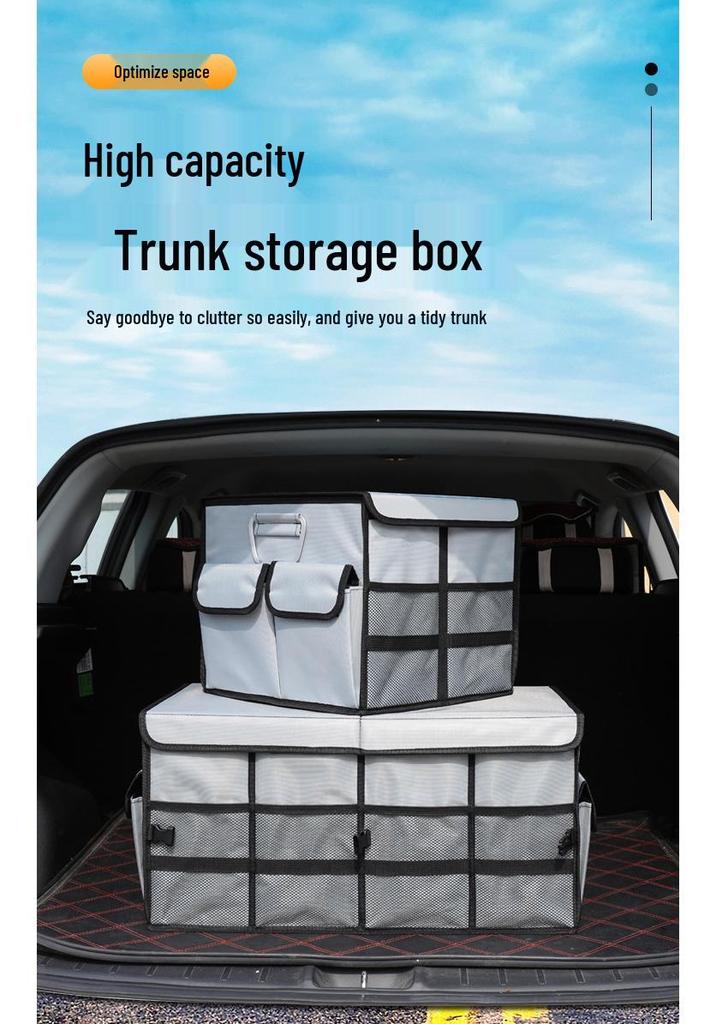 Large Capacity Folding Car Trunk Organizer & Storage Box