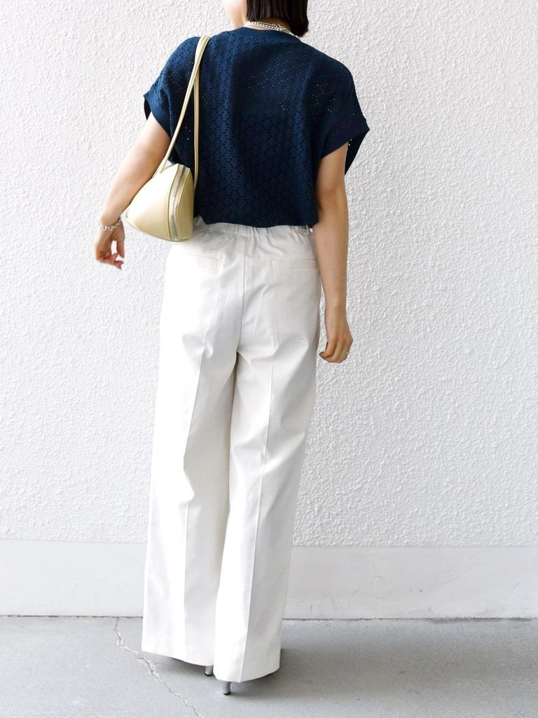 Ships for Women Hand Washable Eyelet Crew Neck Pullover 312300175 Navy One Size [WEB Exclusive]