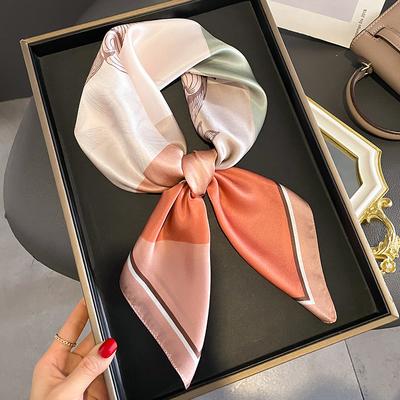 Handgelenkwickel Luxusmarke 100% Echte Seide Quadratischer Schal Damen Stirnband Halstuch Schal Bandana Schals Kopftuch Maulbeere Hijab
