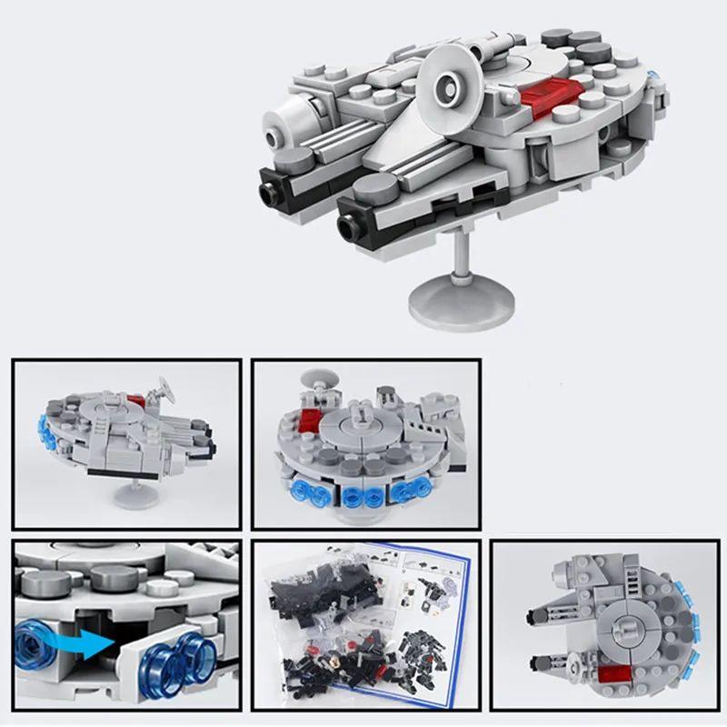 New Star Fighter Plane Aircraft Wing Spacecraft Airship Mini R2 Robot Film Classic Model Building Blocks Sets Bricks Toy City