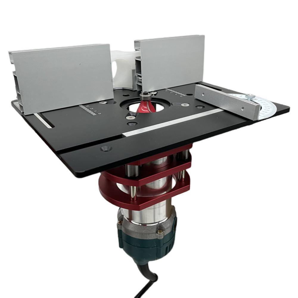 Mesa de Fresadora de Aleación de Aluminio S8 con Respaldo de Baquelita y Regla de Empuje