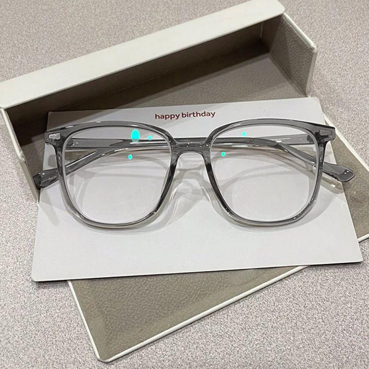 Large Frame Myopia Glasses Women S Trendy Fashion Versatile Flat Glasses High Value Anti-Blue Glasses Frame Frame [without lenses] empty glasses frame
