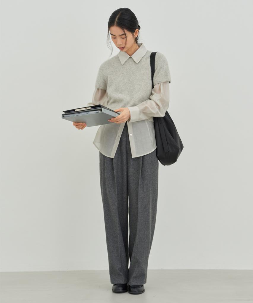 Oeoseoul Classic Wool Pants [Charcoal Gray]