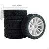 Maze Pattern Tire High Traction 1/10 Scale Rally Car Wheel Set Rubber Tires for Track