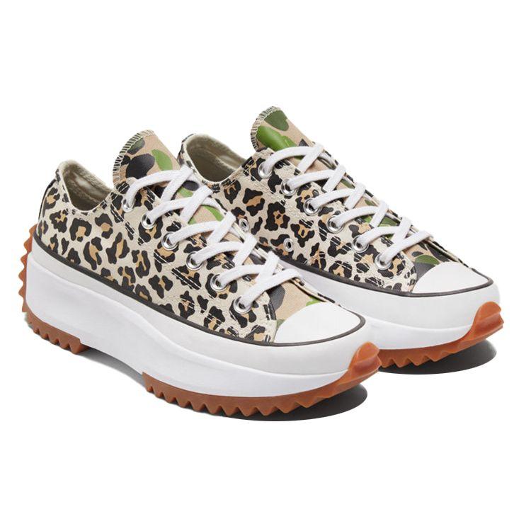 Converse Run Star Hike Low Leopard Men Sneakers Brown Driftwood Light-Fawn 170912C
