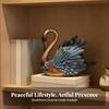 Resin Swan Figurine Decorative Tabletop Ornament Beautiful for Bookshelf