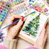 Set de Vopsele Acuarelă cu Pensulă Set de Vopsele Portabile în Cutie Vopsele Acuarelă de Buzunar pentru Începători Profesioniști Călătorii Pictură Petreceri Utilizare