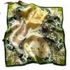 Green floral 100% mulberry silk scarf autumn and winter small square scarf versatile silk scarf temperament Korean silk scarf women