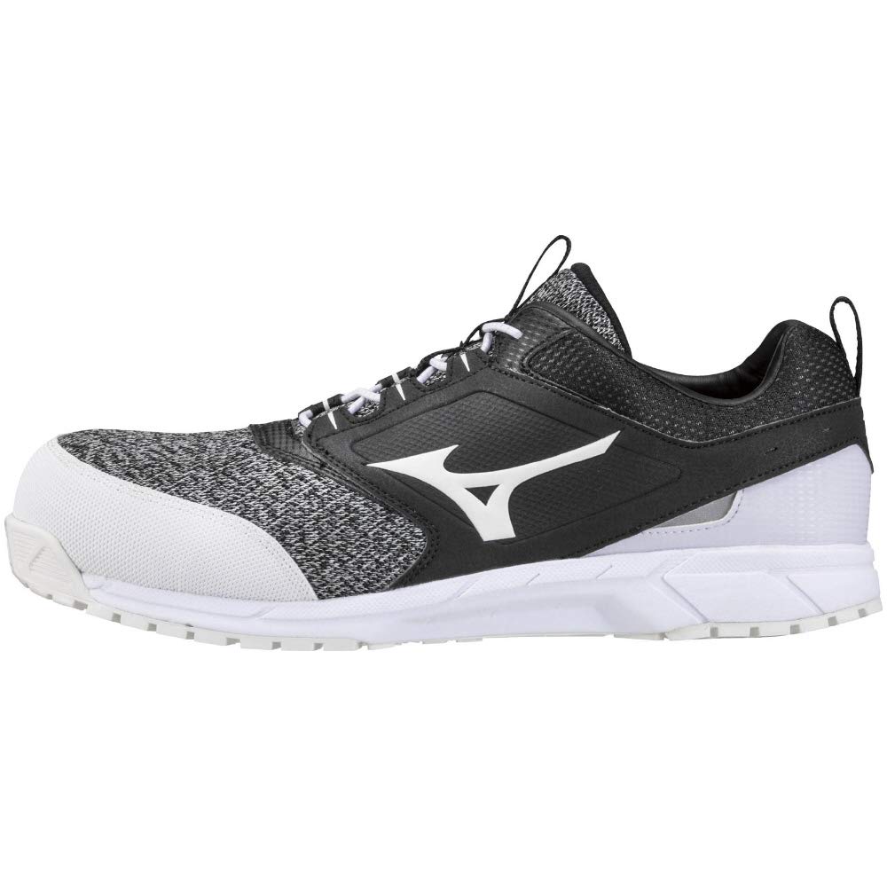 Mizuno ES31L Safety Elastic Work Black and Size 3E All-Mighty Shoes, Lightweight, Lace, JSAA/Standard (Type A), Men's, White, 26.5 Cm,
