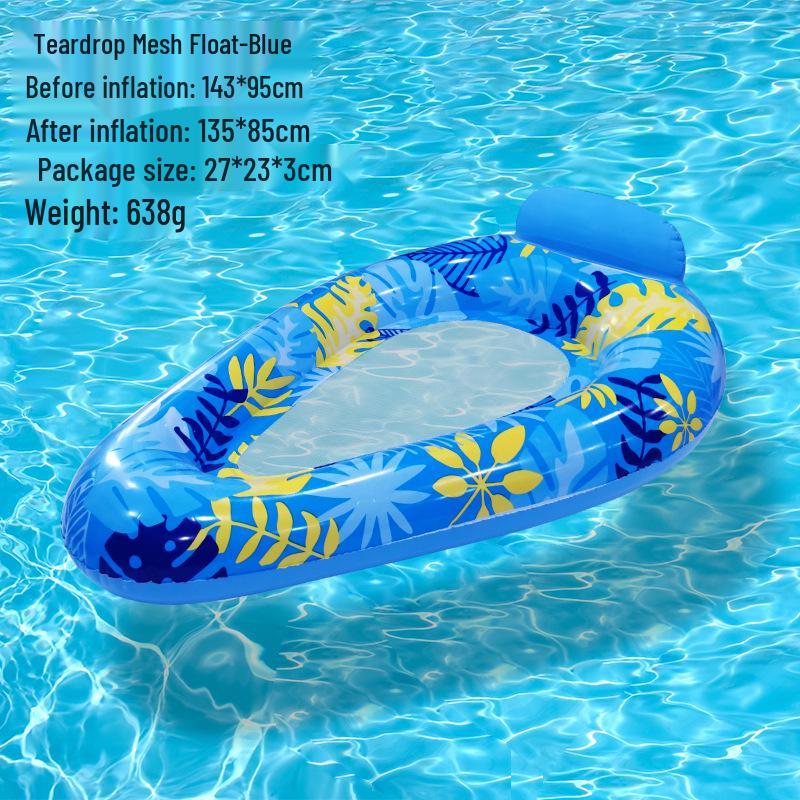 Inflatable Summer PVC Floating Bed with Sunshade and Backrest