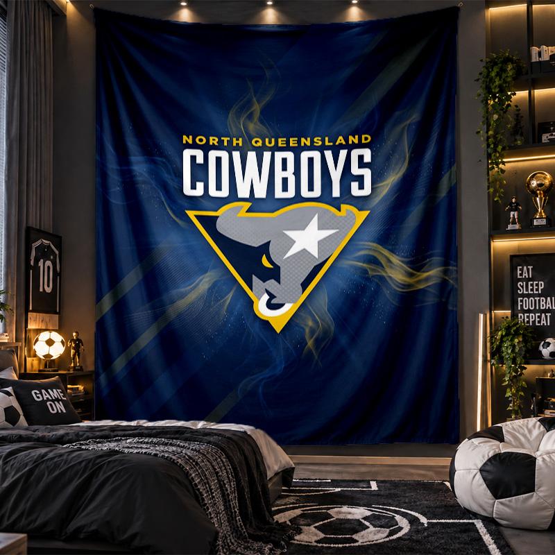 Wall Hanging Tapestry North Queensland Cowboys Print Cloth for Living Room Bedroom Home Decor
