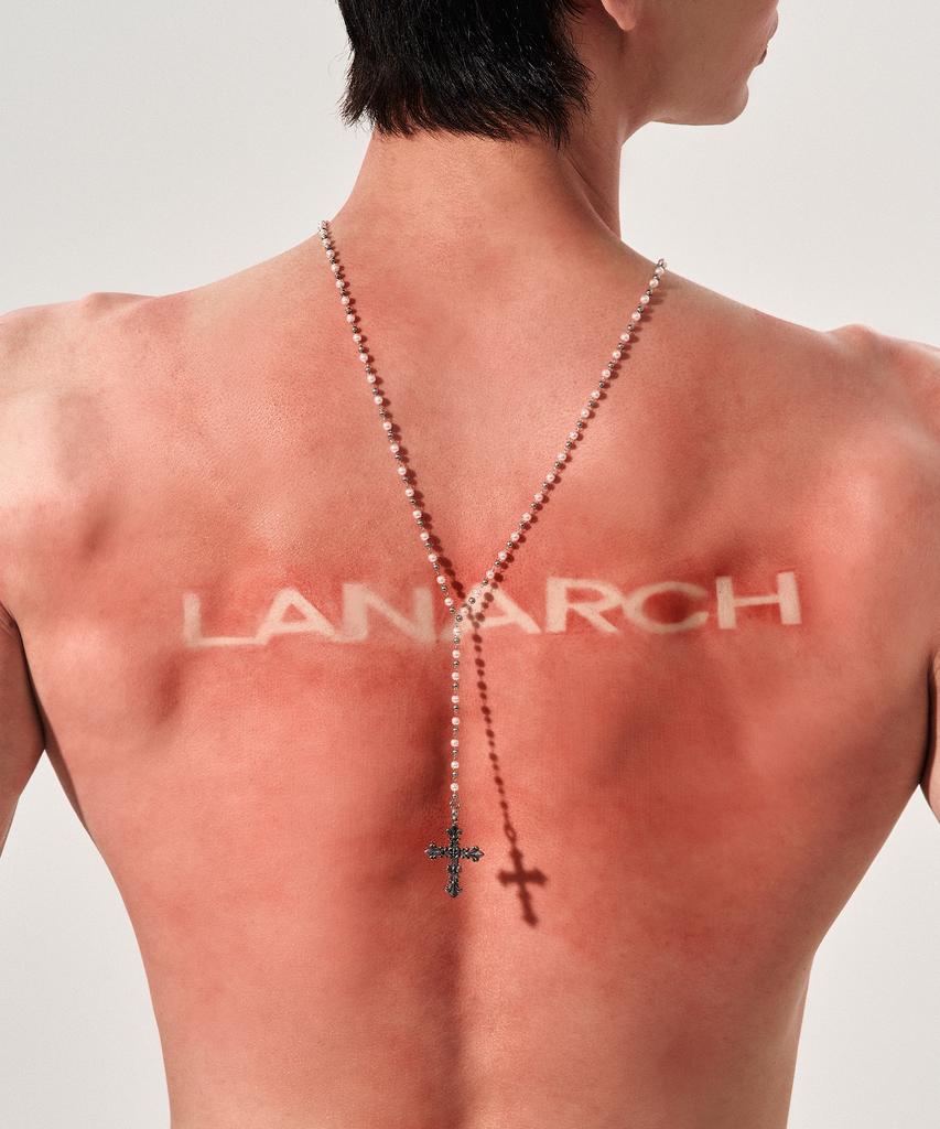 Lanarchive [1159] Cross Rosary Necklace