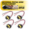 4X H11 H8 Female Connector Socket Wiring Harness Pigtail Adapters Replacement EA