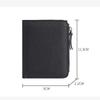 Japanese Style Fashion Ultra Thin Short Purse Large Capacity Women RFID Real Leather Wallet Zipper Coin Card Purse