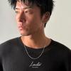 [LUXSTAR] Figaro Chain Necklace, Sterling Silver 925, Gold Plated, Men's & Women's, with Adjustable Chain (Silver, 45cm + 5cm)