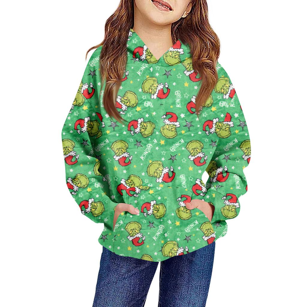 Children's Long-sleeved Loose-fitting Pullover Hoodie With Drawstring And Solid Color