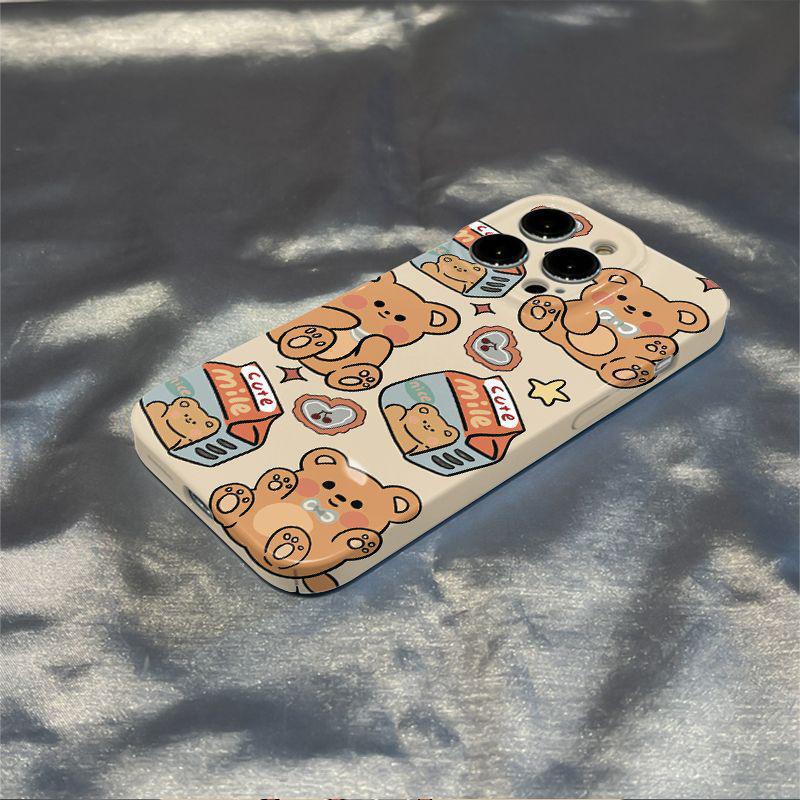 Applicable to Apple 11/11promax mobile phone case iPhone11 cartoon hard case 11 film cute milk bear