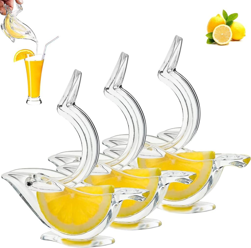 3/2/1PC Bucătărie Home Slip Tool Presă stoarce fructe Mini manual storcator în formă de pasăre transparent portabil portocale lămâie storcator manual