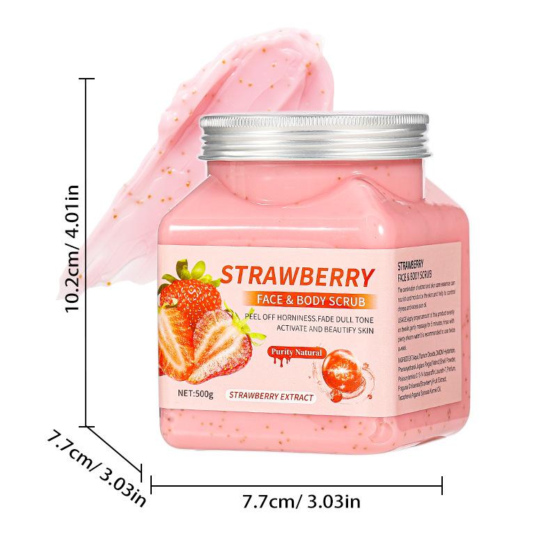 

Скраб для тела эксфолиант 500 г Глубокое очищение Кофейный скраб Большая бутылка Удаление мурашек Strawberry Scrub 500g