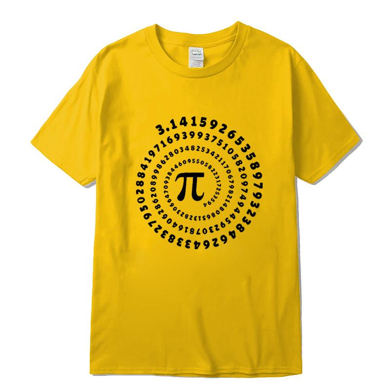 Mens High Quality 100 cotton funny pi design print summer loose oneck men tshirt short sleeve tshirt male tees tops