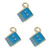 3pcs 18k Gold Plated Charm Heart/Horseshoe/Dices Poker Card Pendants with Cubic Zirconia Necklace Earrings Components