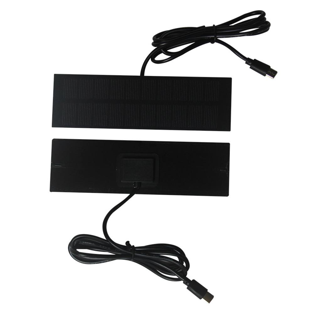 1W 5V Solar Charging Panel with Type-C Output, Weatherproof for Outdoor Camping, Phone and Battery Charger (148*45*2mm)