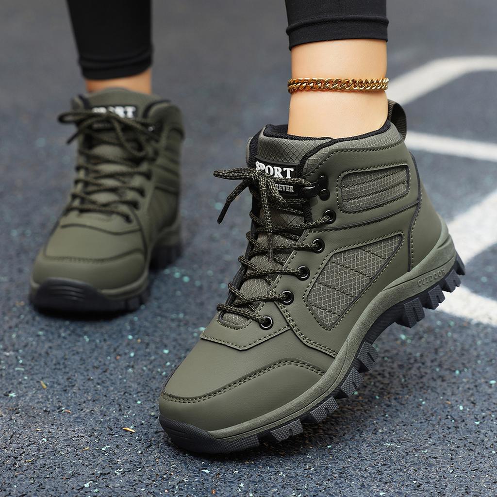 TUINANLE Autumn Women's Outdoor Breathable Hiking Shoes Soft Sole Sneakers for Camping Men High Top Boots Spring