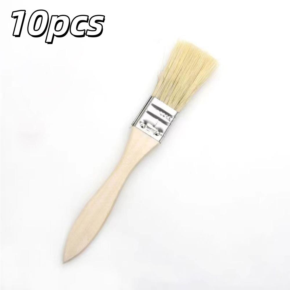5-20pcs Pig Mane Paint Brush For Art Handicrafts Plastering Painting Application Wooden Handles Tool Household Cleaning Brush