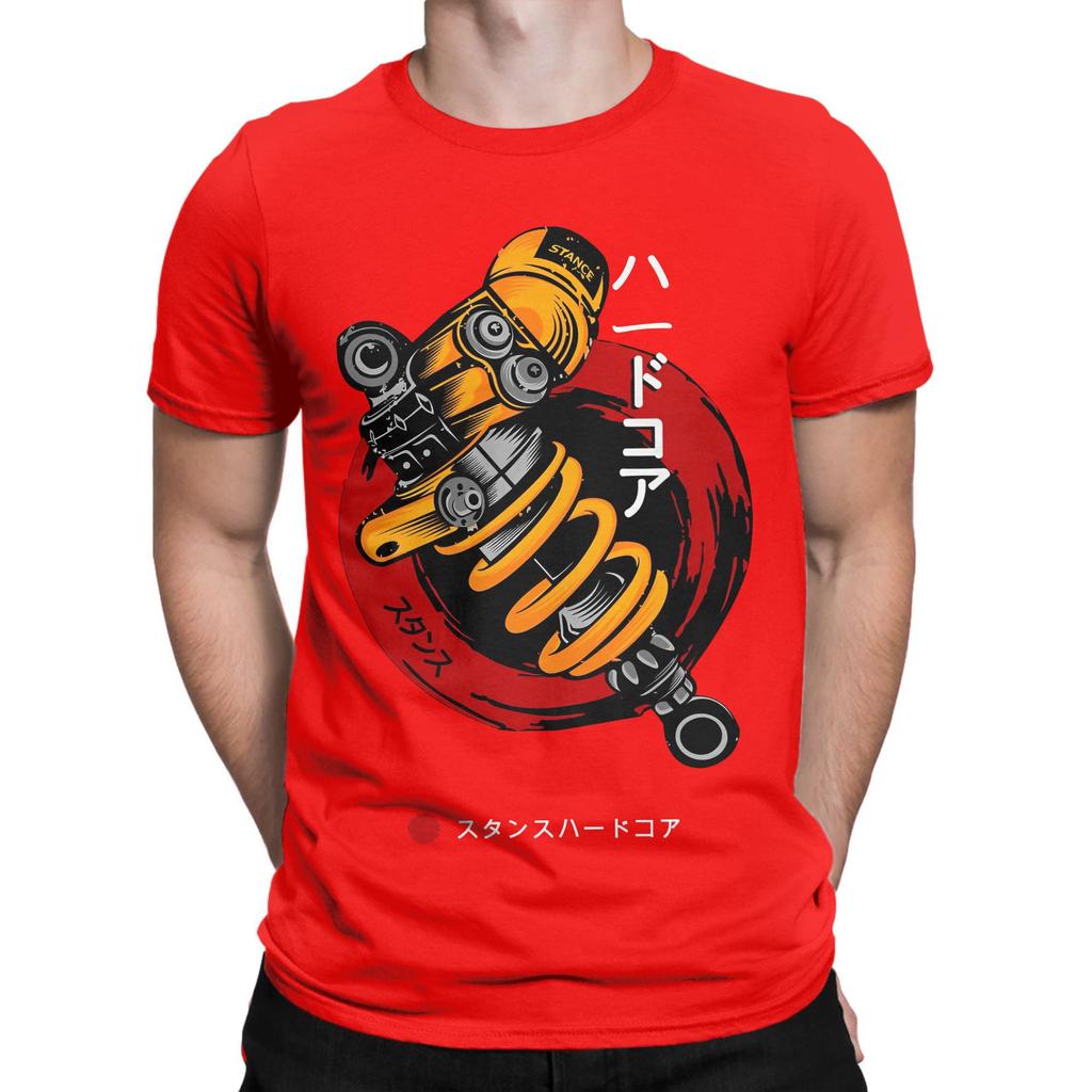 Vintage Ohlins Motorcycle 4 TShirt for Men Round Neck Cotton T Shirts Short Sleeve Tees 4XL 5XL Tops