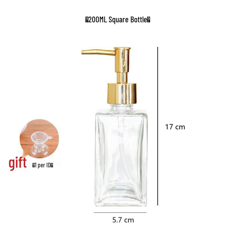 Glass Pump Dispenser Bottle for Hand Sanitizer, Shampoo, Shower Gel, Soap, or Lotion