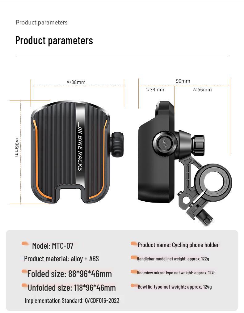 Anti-Shake Phone Mount for Bicycles and Motorcycles - Ideal for Navigation and Delivery