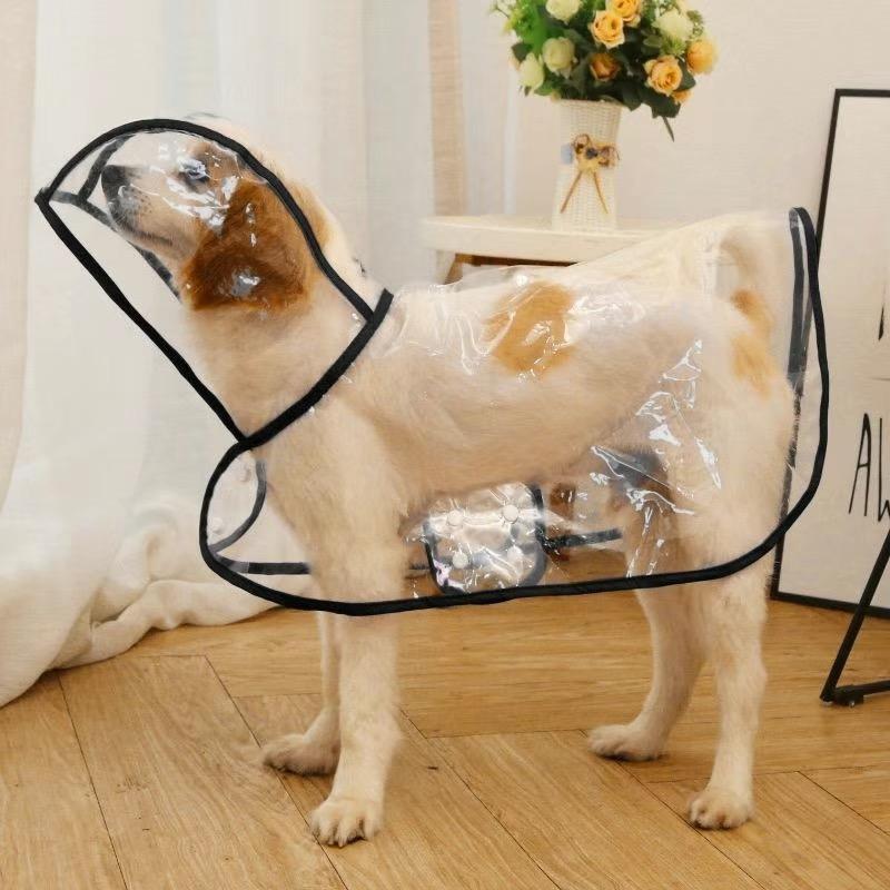 Haustier Hund Welpen Transparente Regenbekleidung Regenmantel Haustier Mit Kapuze Wasserdichte Jacke Kleidung Weiche PVC Kleine Hunde Regenmantel Welpen Regen Poncho