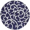 Endo Shoji TKG Paper Coasters, Navy Blue with Arabesque Pattern (100 Pieces), Round, 90mm Diameter, 1mm Thick, a Must-Have for Evening Drinks, Commerc
