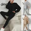 Hohe Taille Jogginghosen Set 2 Teile/Set Damen Kapuzenpullover Hosen Anzug Mittellang Mit Kapuze Langarm