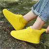 New 1 Pair Waterproof Non-slip Silicone High Elastic Wear-resistant Unisex Rain Boots for Outdoor Rainy Day Reusable Shoe Cover