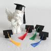 5/10Pieces Mini Graduation Hats For Christmas Home Decoration Graduation Wine Bottle Decor DIY Children's Hair Card Accessories
