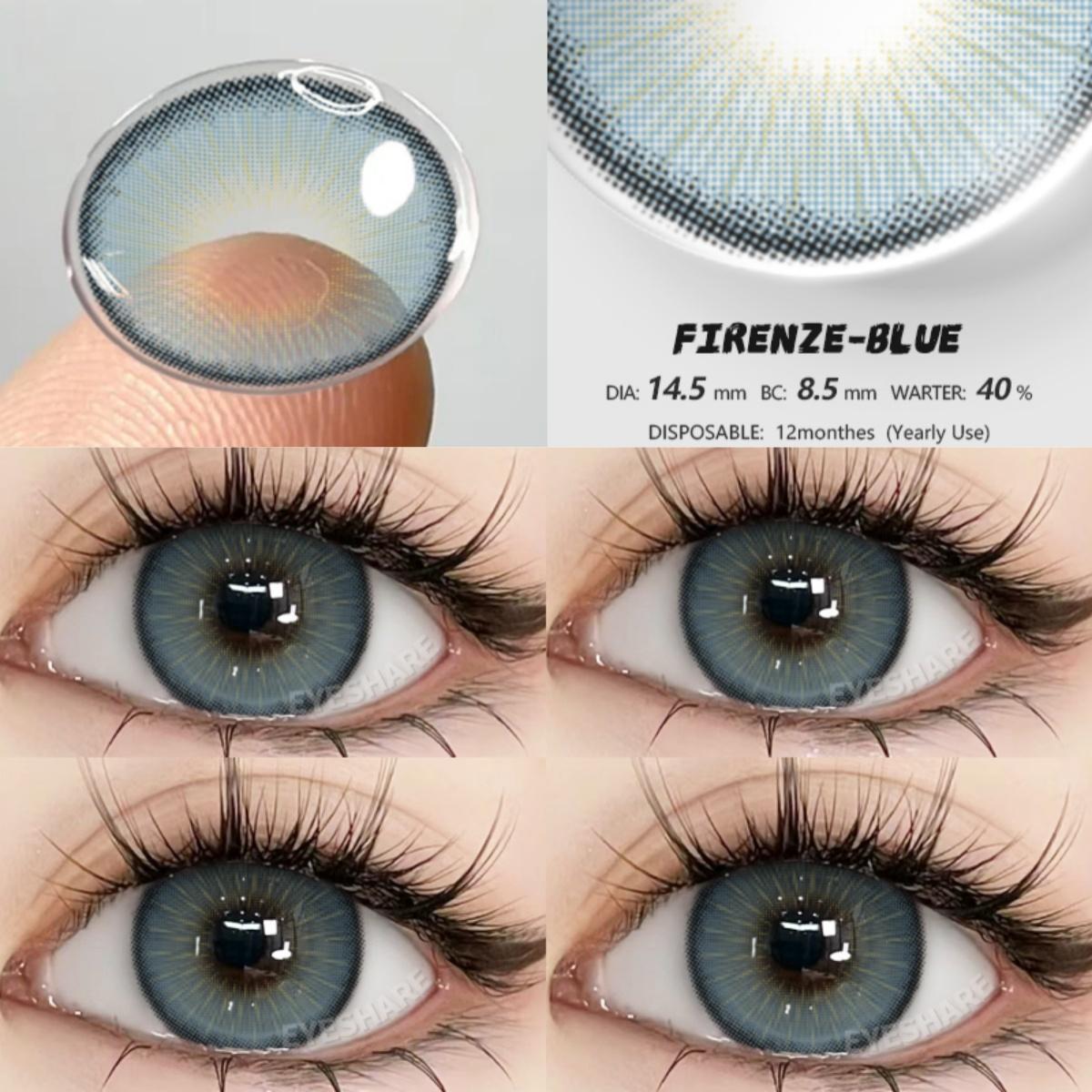 

Цветные контактные линзы EYESHARE, сапфировые линзы для очков, небесно-голубые контактные линзы, коричневые линзы, серые контактные линзы натурального цвета, 1 пара 0
