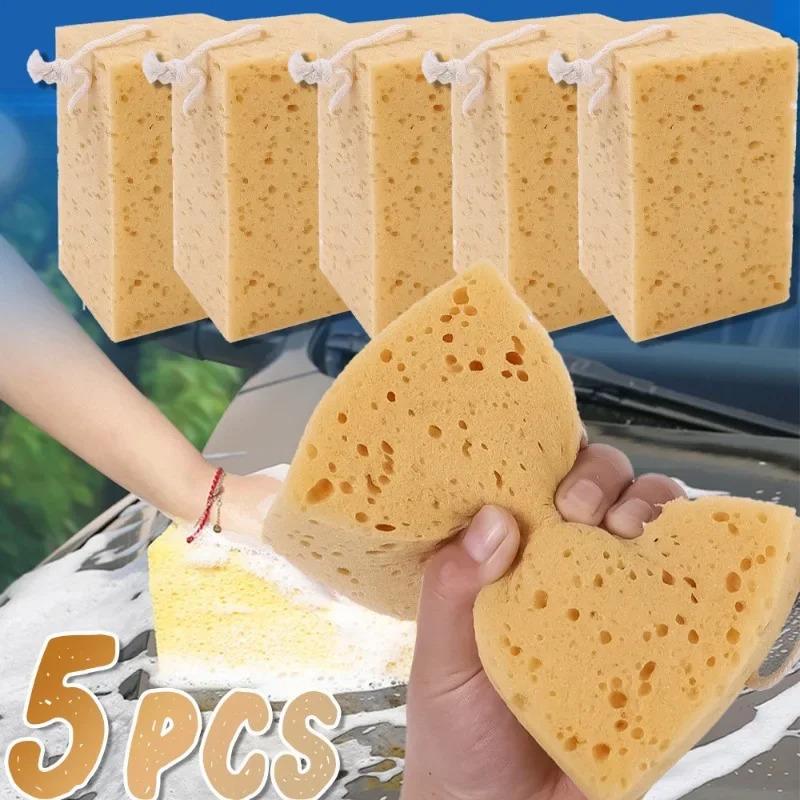 Car Washing Sponge Large Honeycomb Sponges Brush Dusting Detailing Washing Sponge Car Cleaning Tools Motorcycle Car Accessories