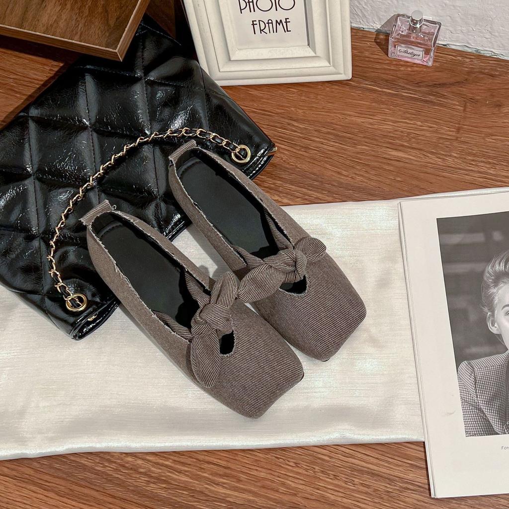 Korean version of casual shoes women's versatile flat shoes 2025 spring and summer new shallow soft-soled Mary Jane shoes Doudou shoes