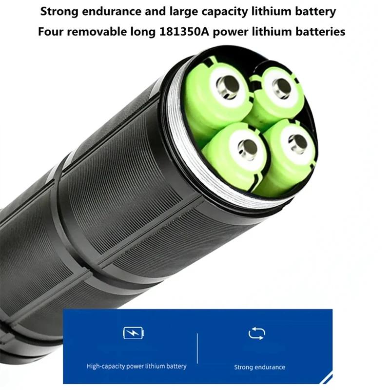 20000LM Most Powerful LED Flashlight Super Bright Long Range Torch Type-C Charging Tactical Flashlight With Power Display