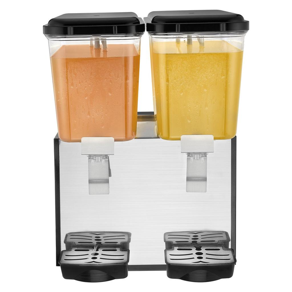 VEVOR Commercial Beverage Dispenser, 2 Tanks 18 L Per Tank Juice Dispenser