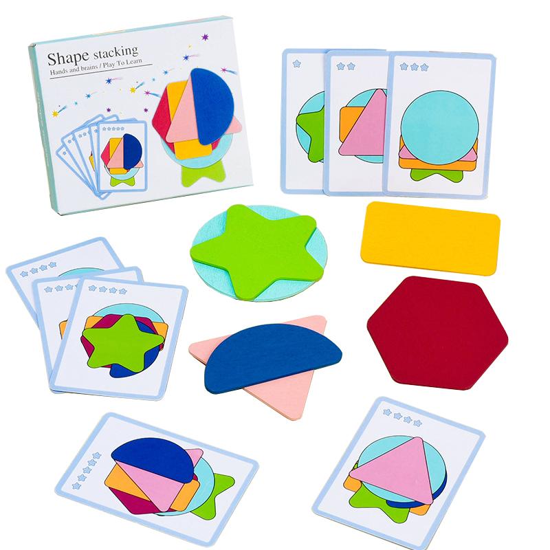 Baby Geometric Shape Stacking Games Montessoris Parish Toy Color Cognition Logice Thinking Matching Game Preschool Education Toy