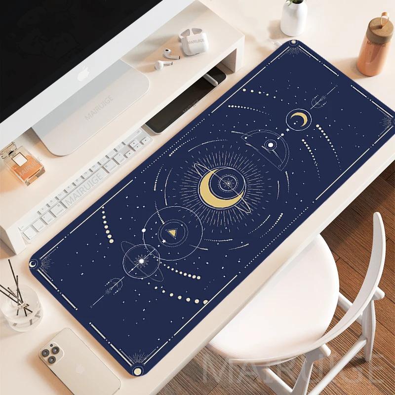 Large Kawaii Purple Gaming Mouse Pad Moon Phase Magic Celestia Mouse Mats Desk Mat Nonslip Laptop Desk Accessories
