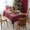 Christmas Table Cover Red Plaid Simple Tablecloth for Hotel Decor