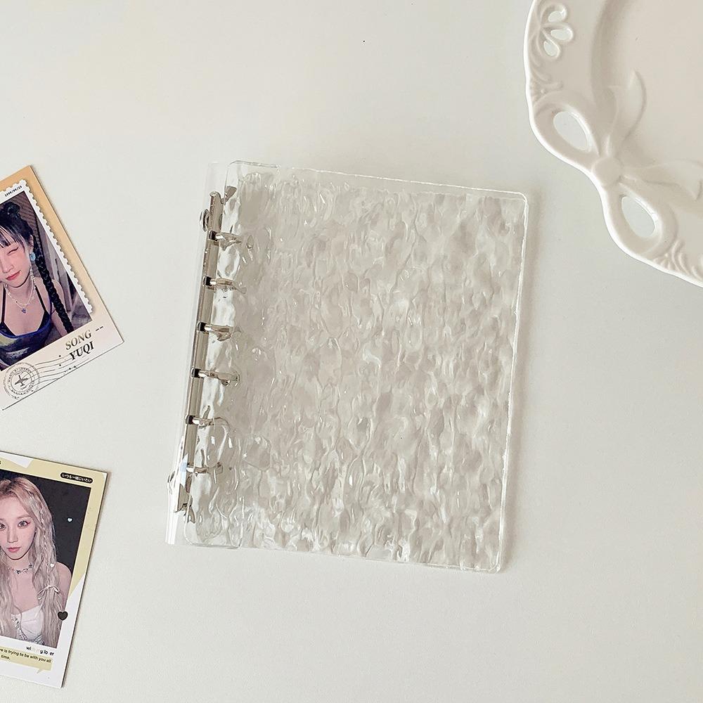 Acrylic Photo Album Loose-leaf A5/A7/A8 Idol Card Organizer Water Ripple Design Pictures Storage Booklet Instant Photo Display