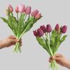 Artificial Tulip Flower 12" Real Touch Long Stem Fake Tulip Flower for Spring Easter