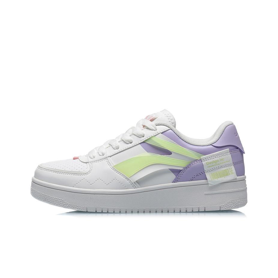 Li-Ning Breathable Non-Slip Lightweight Low-Top Skate Shoes Women Sneakers Moonlight-Purple AGCQ378-4