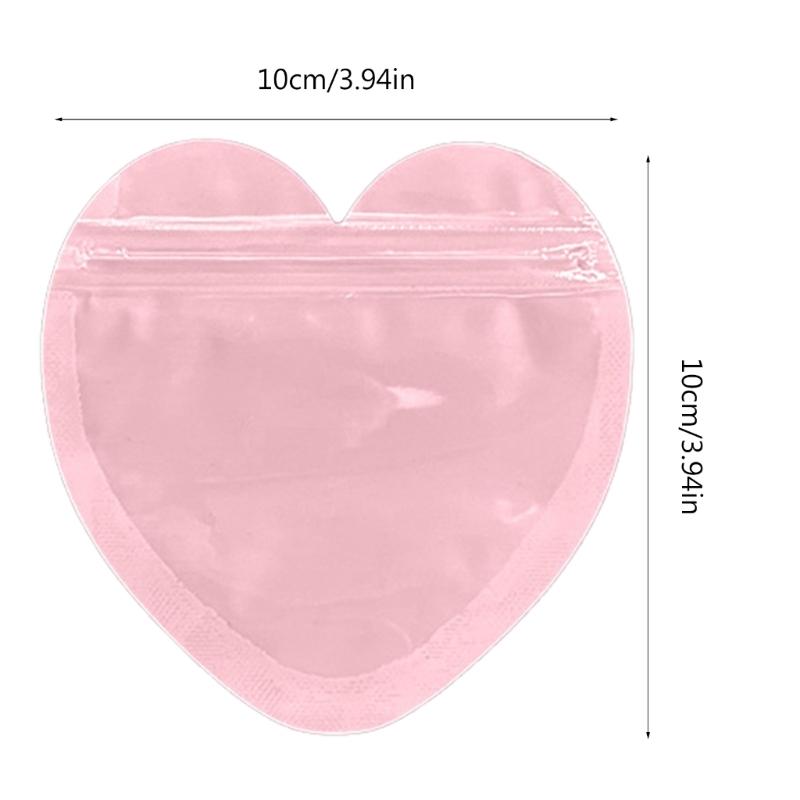 Versatile Heart shaped Self sealing Bags Trendy Jewelry Storage Bags Stylish Organizer for Showcasing Your Accessories