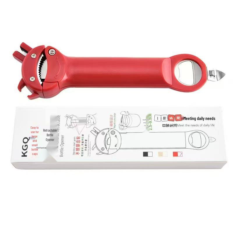 Multi-Functional Retractable Bottle Opener & Screwdriver Cap Twister