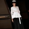 Elegant Lyocell Blend V-Neck Long Sleeve Blouse